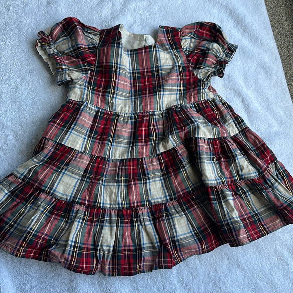 Gap Holiday Plaid Dress 18-24 months